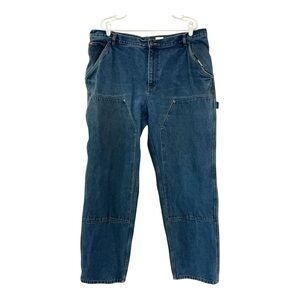 Vintage Sorel Mens 40X33 Blue Denim Double Knee Carpenter Outdoor Workwear Jeans